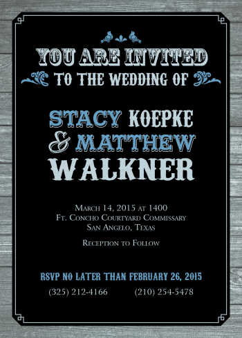 Matthew Walkner wedding invitation